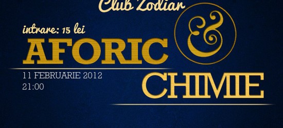 Concert Aforic si Chimie – Club Zod!ar / Galati