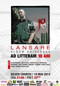 Lansare album AD LITTERAM 10 ANI @ The Silver Church Club