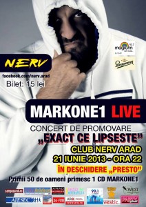 Concert MARKONE - Exact ce lipseste @ Nerv @Arad