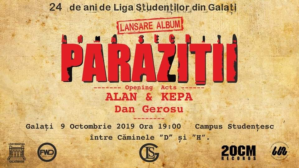Parazitii galati. Parazitii in galati 9 Octombrie - Concert Parazitii- Galati – club S